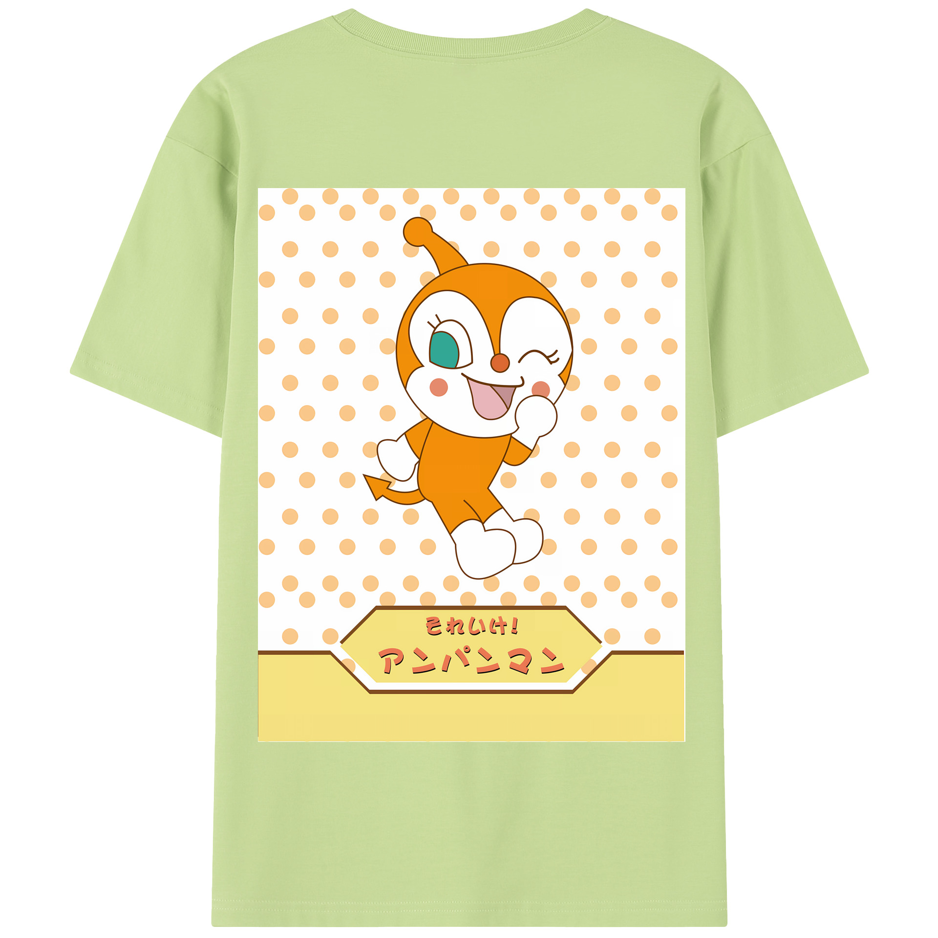 （画像用） アンパンマン Anpanman 綿100％半袖Tシャツ（背面プリント）